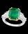 AGL Certified Minor 5.29 Ct Emerald Cut Colombian Emerald Diamond Platinum Ring For Sale - Image 17 of 18