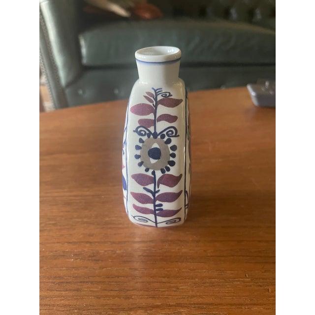 1960s Mid Century Royal Copenhagen Denmark Fajance Sunflower Moon Bud Vase Numbered 211/3102 For Sale - Image 5 of 5