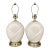 Sculptural Postmodern Ivory Ceramic Spiral Shell Table Lamps, 24”h, a Pair For Sale