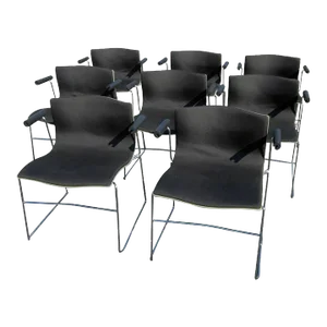 Vintage Set of Eight Handkerchief Armchairs by Vignelli for Knoll