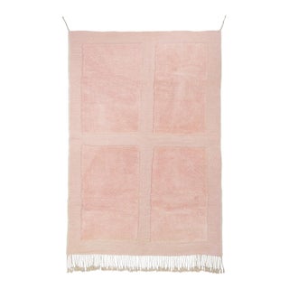 Minimalist Solid Panel Hand-Knotted Wool Rug | 10'4" X 6'7" | One of a Kind For Sale