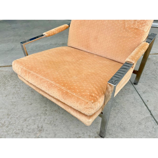 Metal 1970s Mid Century Chrome Lounge Chair by Milo Baughman for Thayer Coggin - Set of 2 For Sale - Image 7 of 11
