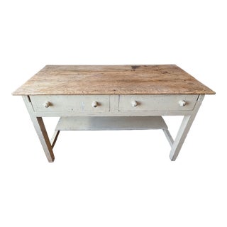 Early 20th C. Primitive Farmhouse Desk For Sale