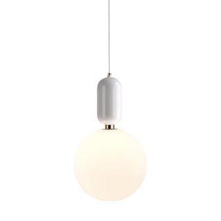 White Aballs T Gr Suspension Lamp in Ceramic and Glass by Jaime Hayon for Parachilna For Sale