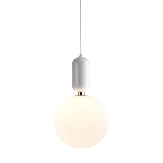 White Aballs T Gr Suspension Lamp in Ceramic and Glass by Jaime Hayon for Parachilna For Sale