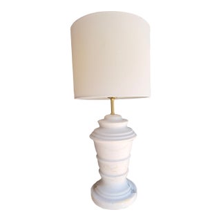 Noir White Marble Table Lamp For Sale