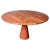 Postmodern Travertine Salmon Dining Table with Pedestal Base by Angelo Mangiarotti, 1980s For Sale