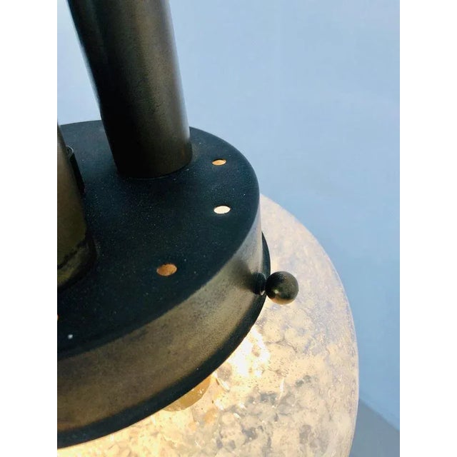 1950s Brass & Glass Ceiling Lamps, 1950s, Set of 2 For Sale - Image 5 of 13