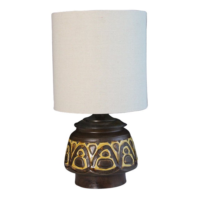 Mid 20th Century Roberto Rigon Style Ceramic Lamp For Sale