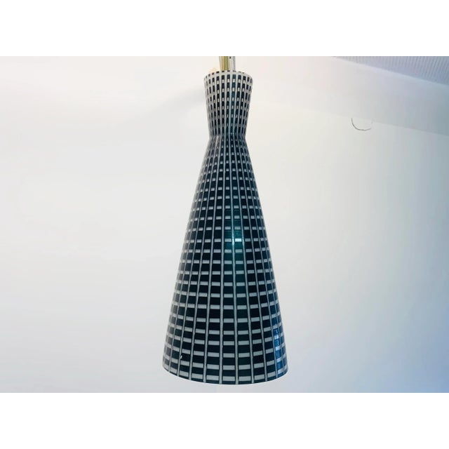 Mid-Century Modern Diabolo Black Glass Pendant Lamp by Aloys Gangkofner for Peill & Putzler, 1950s For Sale - Image 10 of 10