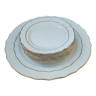 Cake Plate Set from Herend, 1950s, Set of 7 For Sale