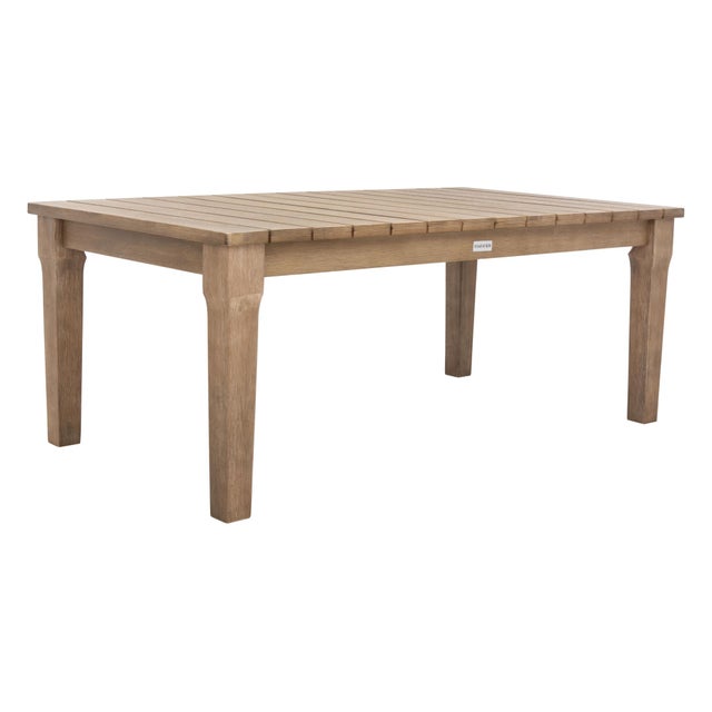 Wood Martinique Wood Patio Coffee Table, Natural For Sale - Image 7 of 10