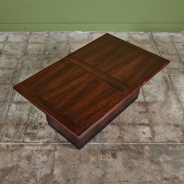 Rosewood Sliding Coffee Bar Table by E. Pedersen & Søn For Sale - Image 11 of 18