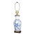 Vintage Blue and White Chinoiserie Porcelain Vase Lamp With Birds Flowers and Butterflies For Sale