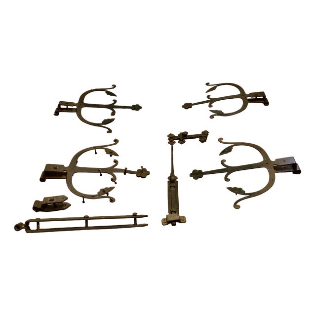 Early 19th Century Double Castle Door Hinges, Set of 11 For Sale