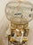 Antique handmade domed wire birdcage with decoration. Stand is not included.