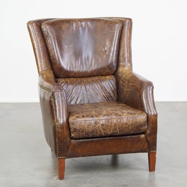 Vintage Club Chair in Cowhide For Sale - Image 15 of 15