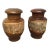 1970’s Vintage Chinese Live Edge Wood Turned Small Lidded Urns -A Pair For Sale