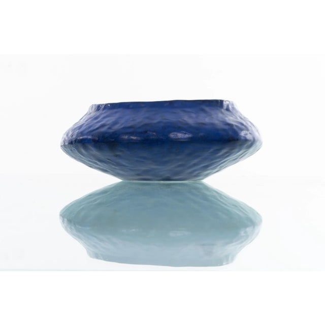 Marchello Fantoni Vibrant Blue Bowl blue bowl. Signed Fanton underside.