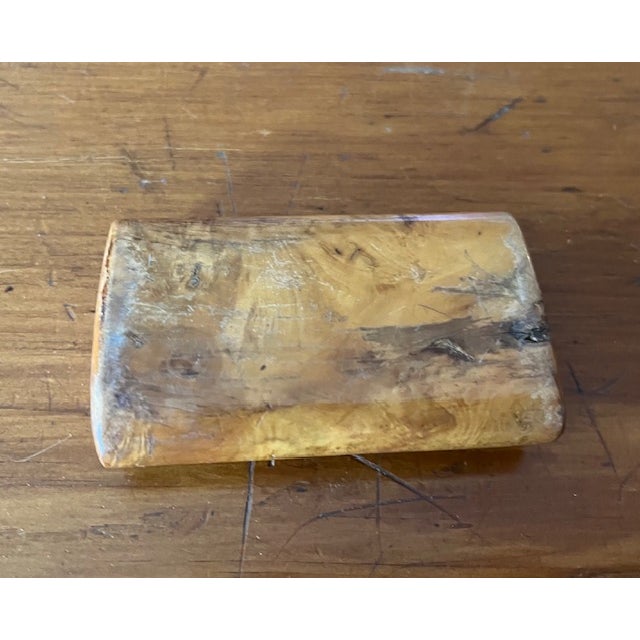 Early 19th Century Small Handmade Antique Burlwood Hinged Lid Snuff Box With Mop Inlay For Sale - Image 5 of 5