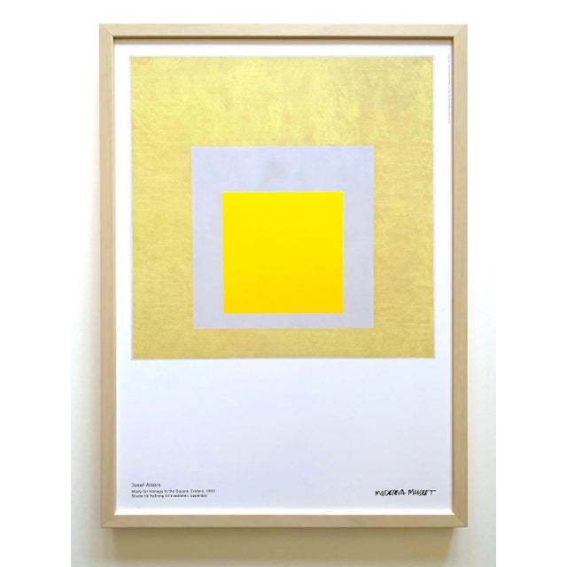 Josef Albers Modernist Lithograph Print Framed Museum Poster " Study for Homage to the Square Evident " 1960 For Sale - Image 13 of 13