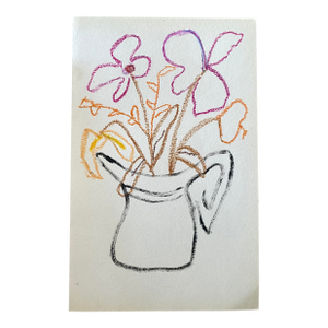 Una Base De Flores No. 8 Oil Pastel on Paper