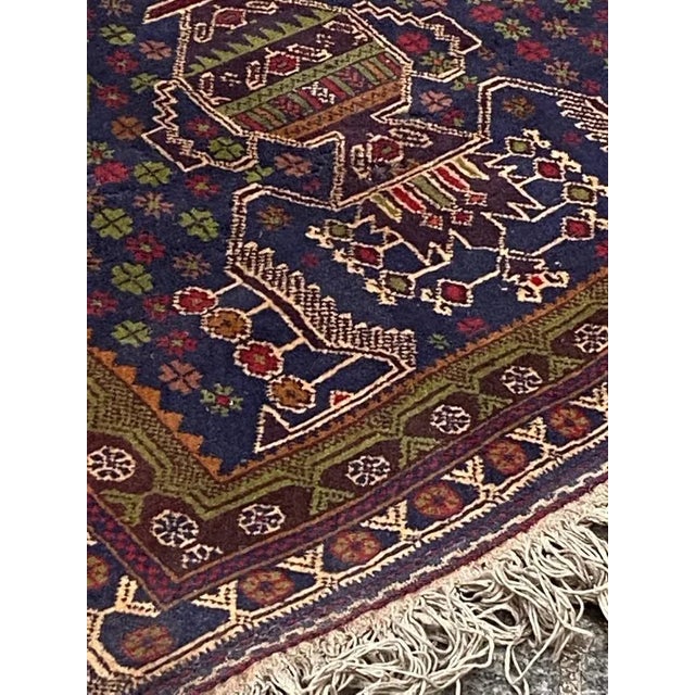 Mid-Century Vintage Baluch Afghan Rug For Sale - Image 13 of 18