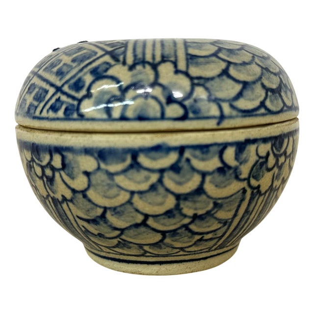 Vintage Chinese Ceramic Box, 1950s For Sale