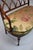 Mahogany Sheraton Style Caned Settee With Floral Silk Cushion, 1990s For Sale - Image 10 of 14