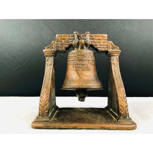 Medieval Antique Cast Bronze Mission Bell Sculpture Bookend, a Pair Bring a touch of old-world history and structural...