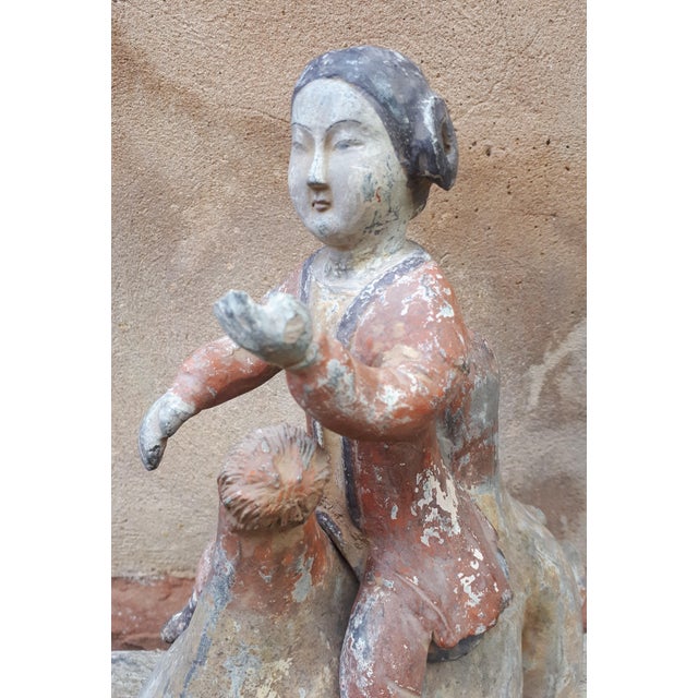 Chinese Tang Dynasty Artist, Sculpture of a Camel, 1800s, Terracotta For Sale - Image 17 of 18