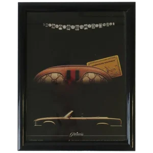 1980s Maximalism Wall Art Picture With Gucci, Mercedes and Diamonds