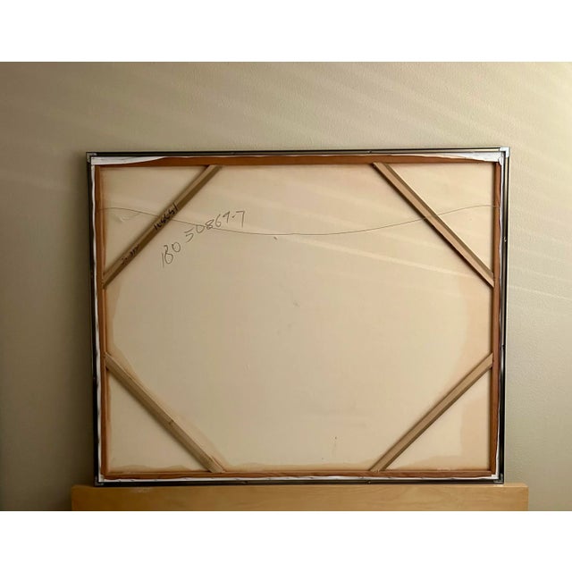 Mid Century Modern Cityscape Abstract Oil Painting by Lee Reynolds For Sale - Image 11 of 12