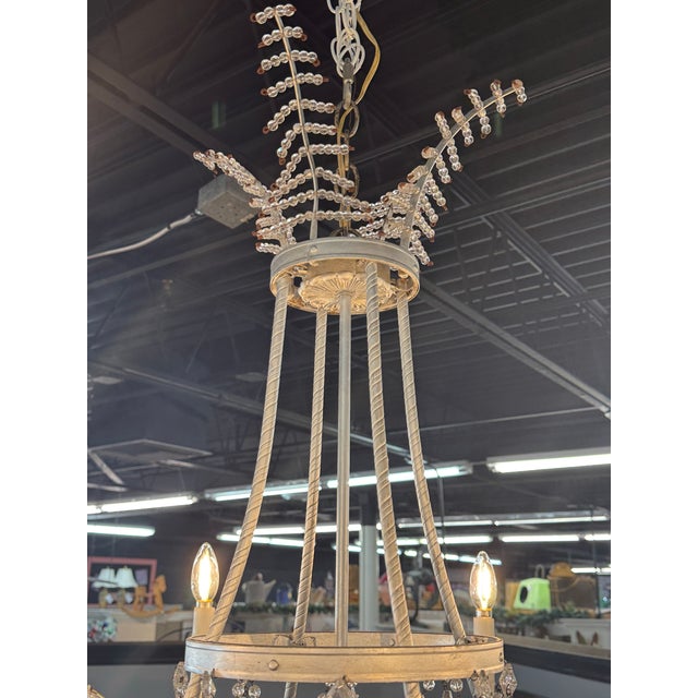 1960s Niermann Weeks Swedish Crystal Chandelier For Sale - Image 9 of 12