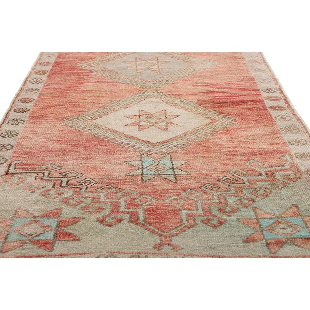 Mid 20th Century Vintage Turkish Oushak Rug, 02'08 X 10'07 For Sale - Image 5 of 9