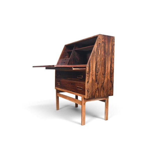 Mid 20th Century Model 68 Rosewood Secretary Desk by Arne Wahl Iversen For Sale - Image 9 of 14