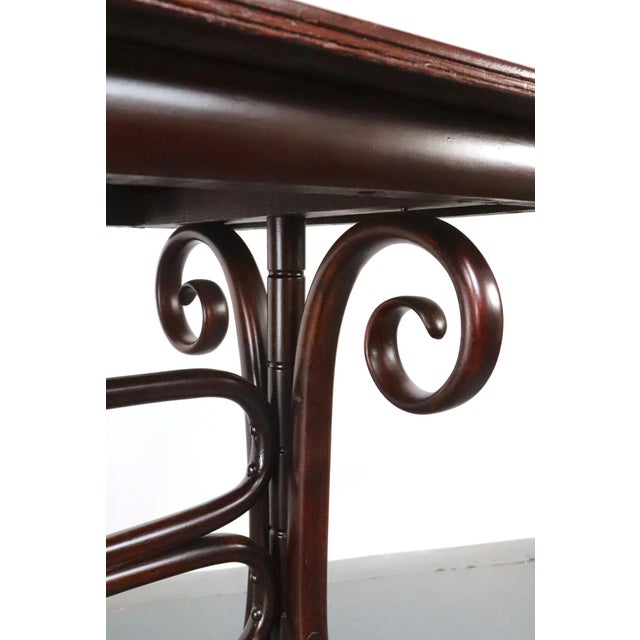 Wood Vintage Art Nouveau J. & J. Kohn Beech Bentwood Table For Sale - Image 7 of 14