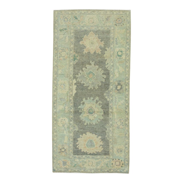 Turkish Oushak Rug 3'1"x 6'6" #19002 For Sale