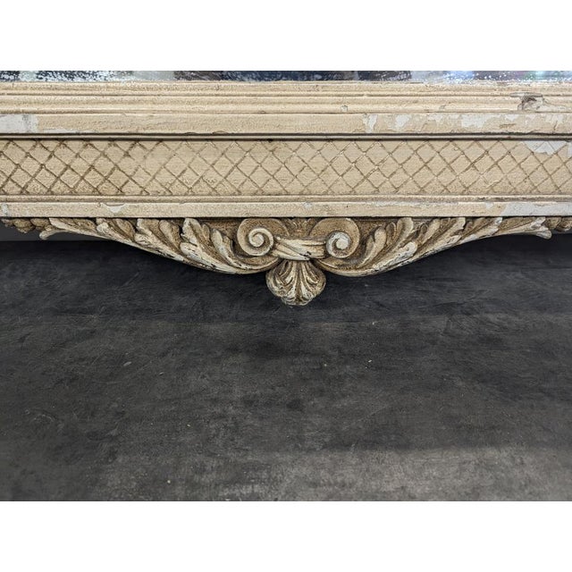 Louis XVI Style Painted Castle Entrance Mirror For Sale - Image 12 of 17