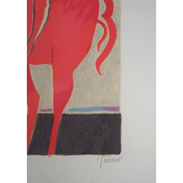 Albert Zavaro, Les cavaliers tricolores, Lithograph For Sale - Image 7 of 8