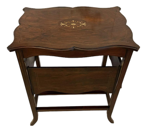 Antique Edwardian Inlaid Rosewood Side Table , 1901