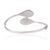 Metal Luxury Double Headed Serpentine Cz Bangle in Sterling Silver by Carat&Her For Sale - Image 7 of 13