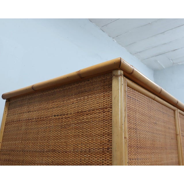 Vintage Bamboo & Rattan Freestanding Wardrobe from Dal Vera, 1970s For Sale - Image 14 of 18