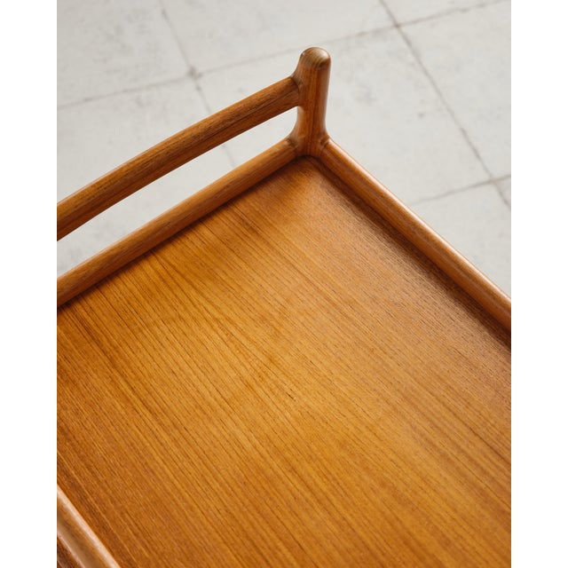 Mid-Century Modern Teak Bar Cart by Johannes Andersen for Silkeborg, 1960s For Sale - Image 15 of 17