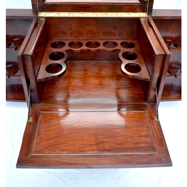 Mid 20th Century Anglo Indian Dry Bar Cabinet Rosewood & Brass For Sale In Philadelphia - Image 6 of 13