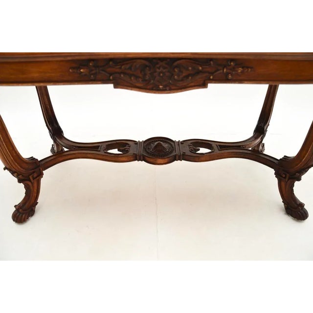 Brown French Satinwood Coffee Table, 1920s For Sale - Image 8 of 9