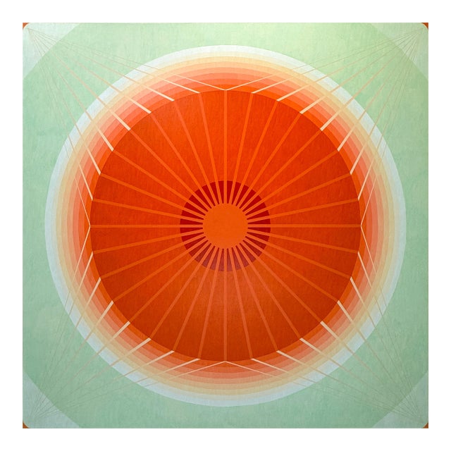 Contemporary Abstract Acrylic on Canvas "Mesmerism (Morning)" by Andy Harwood For Sale