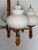 1950s Brass Glass Ball Six Light Chandelier, 1950s For Sale - Image 5 of 10