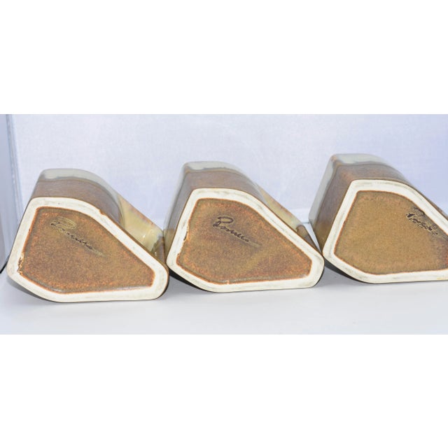 Mid-Century Rodolfo Padilla Drip Glaze Pottery Coffee Mugs 3 Piece Coffee Mug Set For Sale In Palm Springs - Image 6 of 8