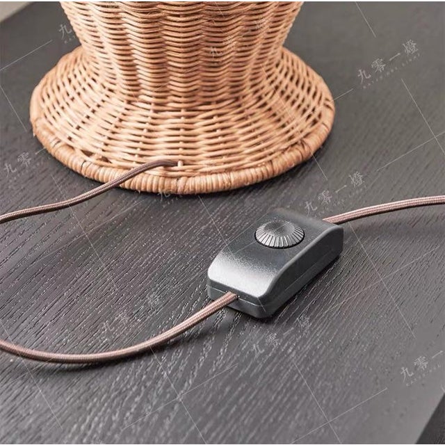 2020s Rattan Vase-Shaped Handmade Table Lamp For Sale - Image 5 of 5